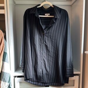 Nordstrom Black and White Casual Button Down Shirt